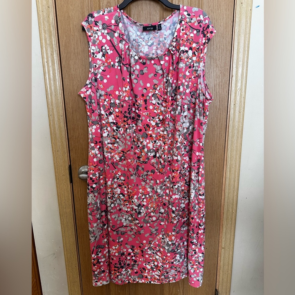 Apt. 9 Pink and White Sleeveless Dress